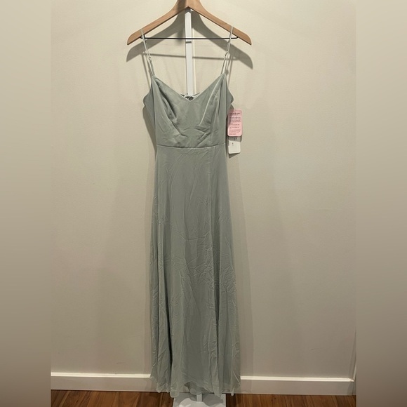 After Six Tie-Back Cutout Maxi Dress With Front Slit Size 2 - Picture 2 of 10
